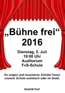 Bühne frei 2016 - Plakat - NEU